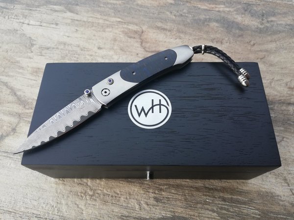 WILLIAM HENRY KNIVES THE BLUES Monarch B05 Damastmesser Tannenzapfen