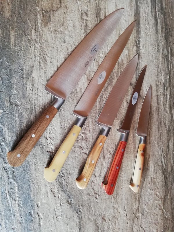 LAGUIOLE EN AUBRAC MESSERBLOCK 5 Küchenmesser Kochmesser mediterrane Holzarten Holzarten Frankreich